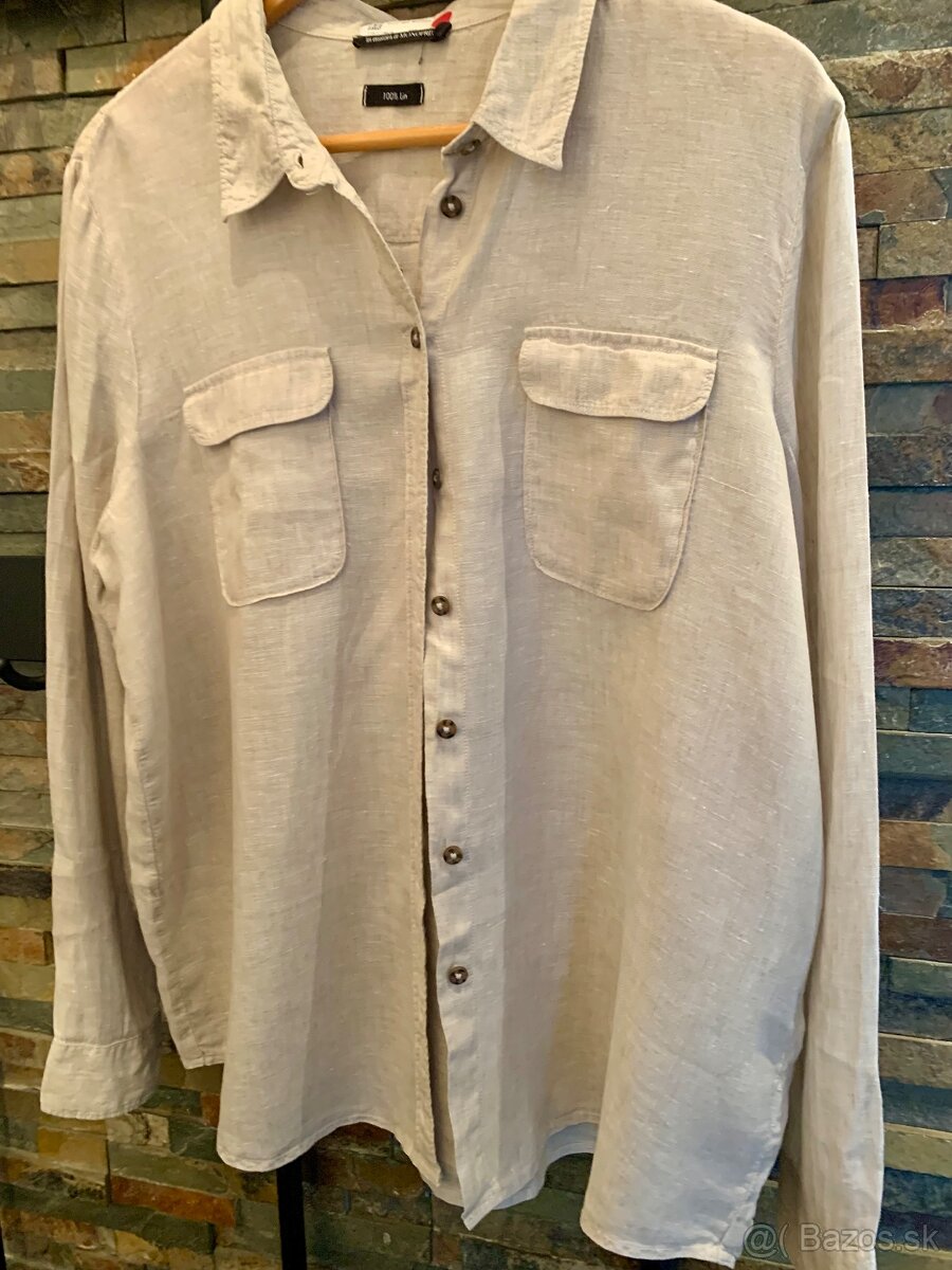 Damska lanová košeľa , 100% lán , stav ako nová - 3