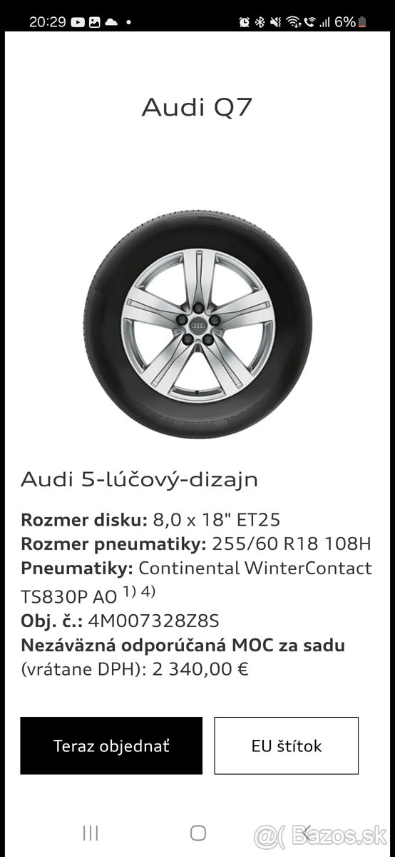 Predám alu elektróny - hliníkové disky r18 Audi - 3