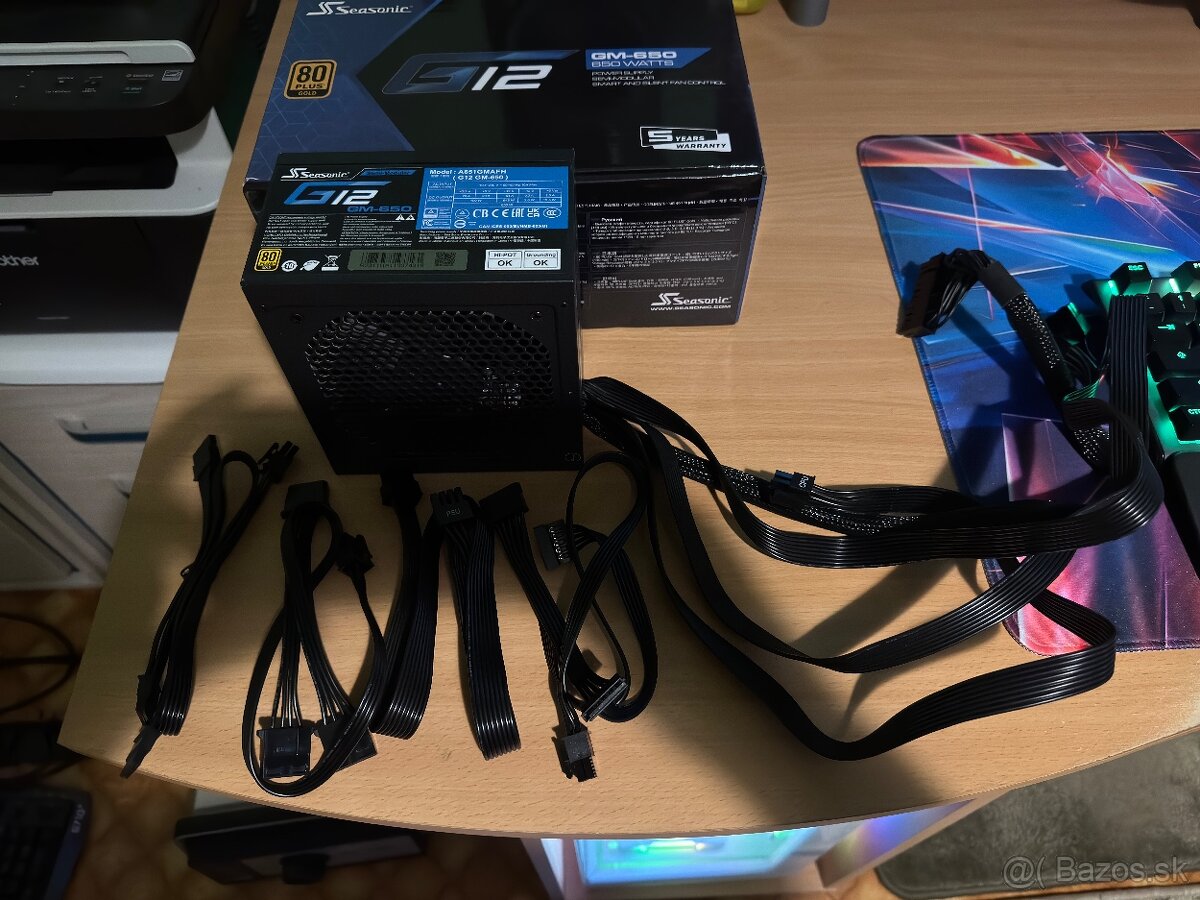Predám zdroj SEASONIC 650W G12 GM-650, 80+ GOLD - 3