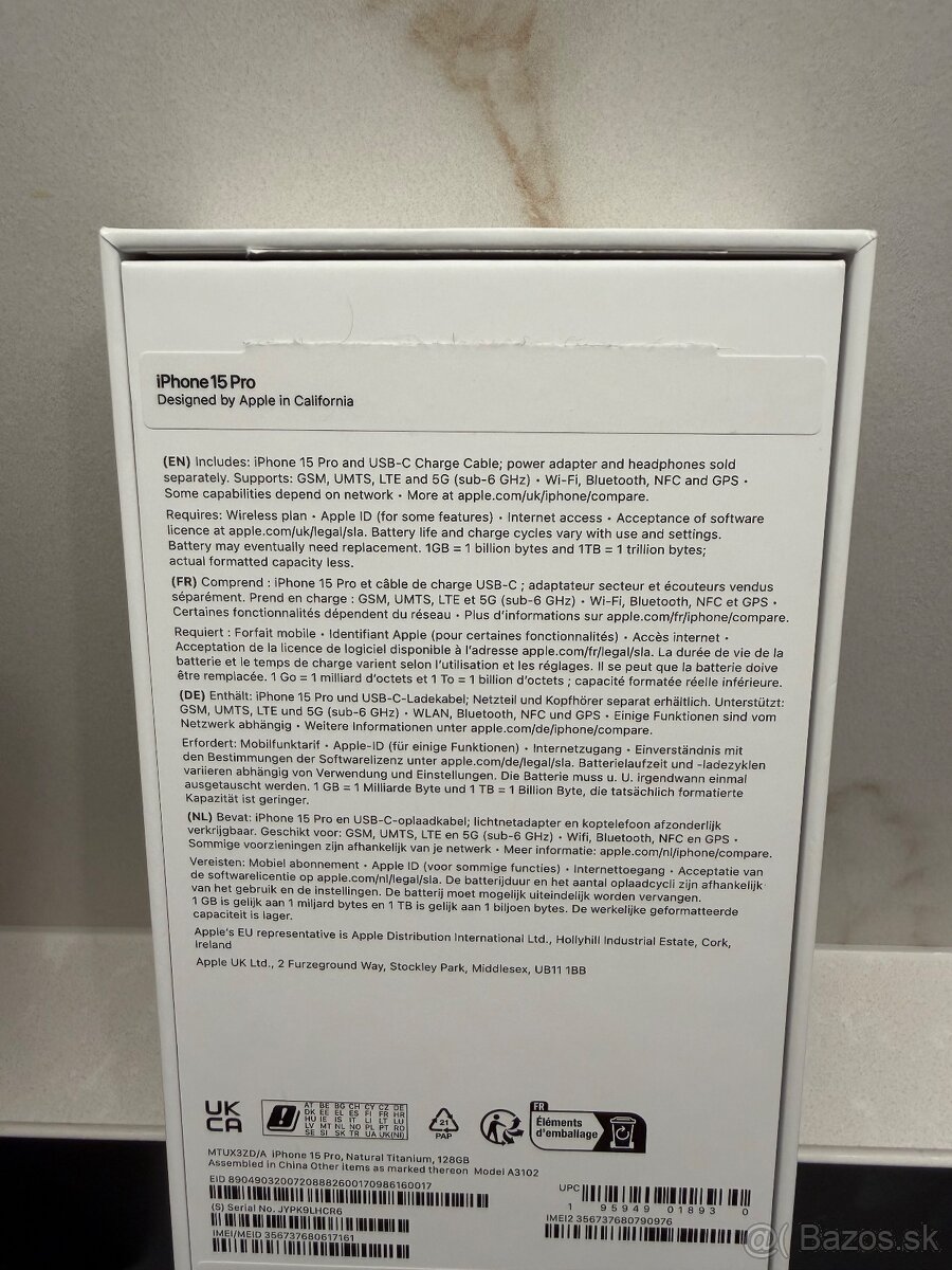 Predám iPhone 15 Pro Natural Titanium, 128 GB + kryt apple - 3
