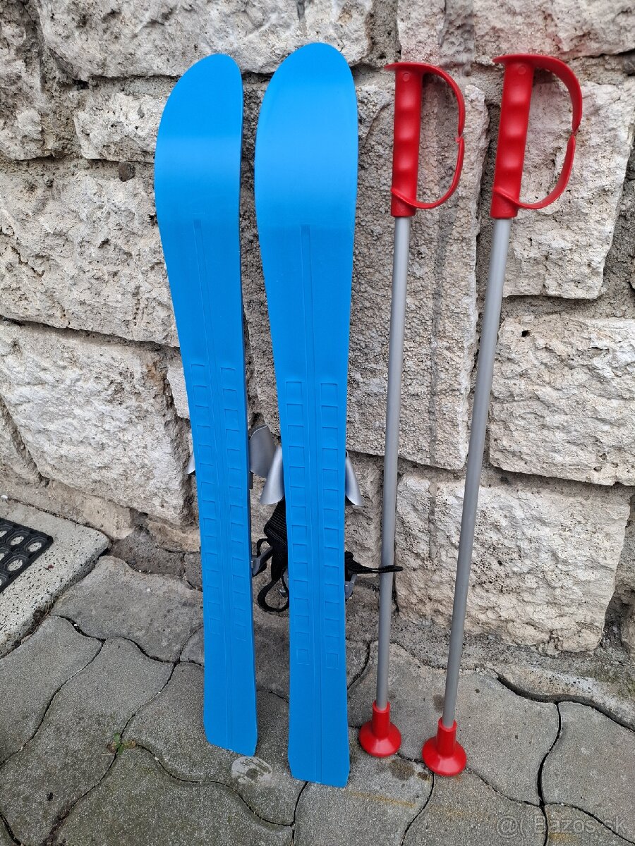 Detské plastové lyže + paličky - 3