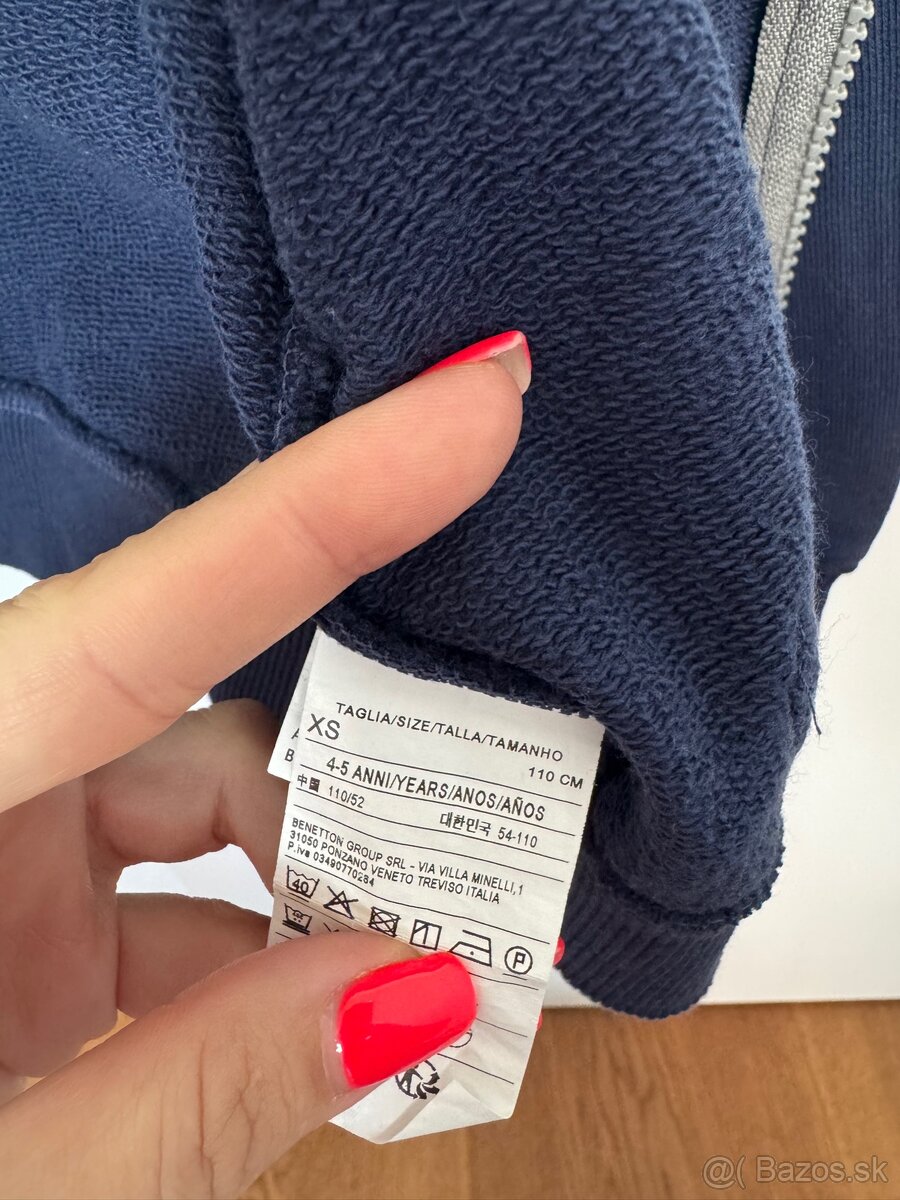 Mikina na zips Benetton 4-5 rokov - 3