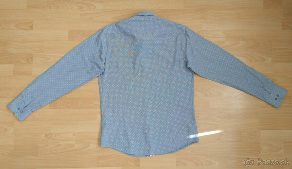 Pánska bledosivá košeľa (CapponStyle) - 3