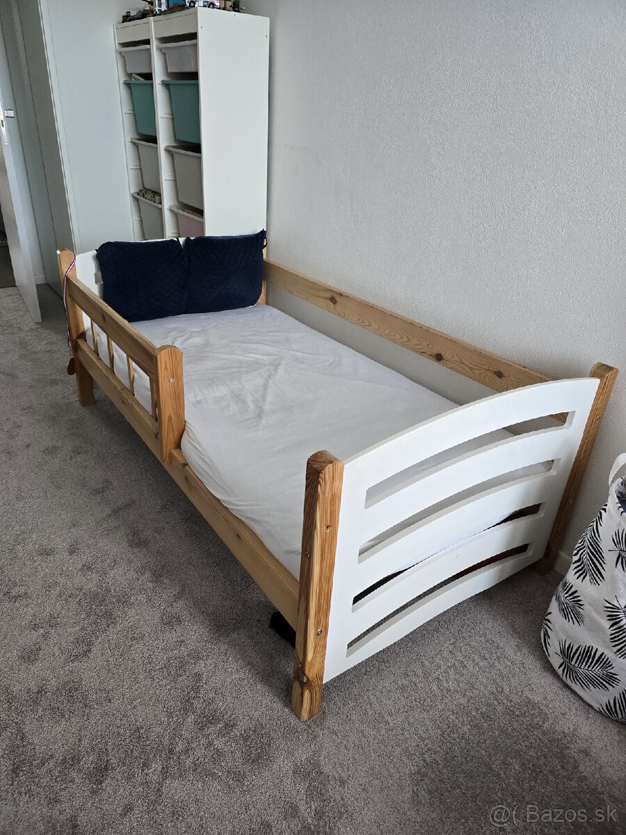 ✅Detská posteľ z masívu + matrac + chránič - 3
