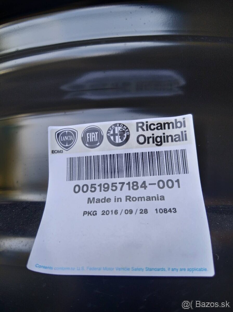 15" FIAT + puklice + zimné pneumatiky DOT 3924.. - 3