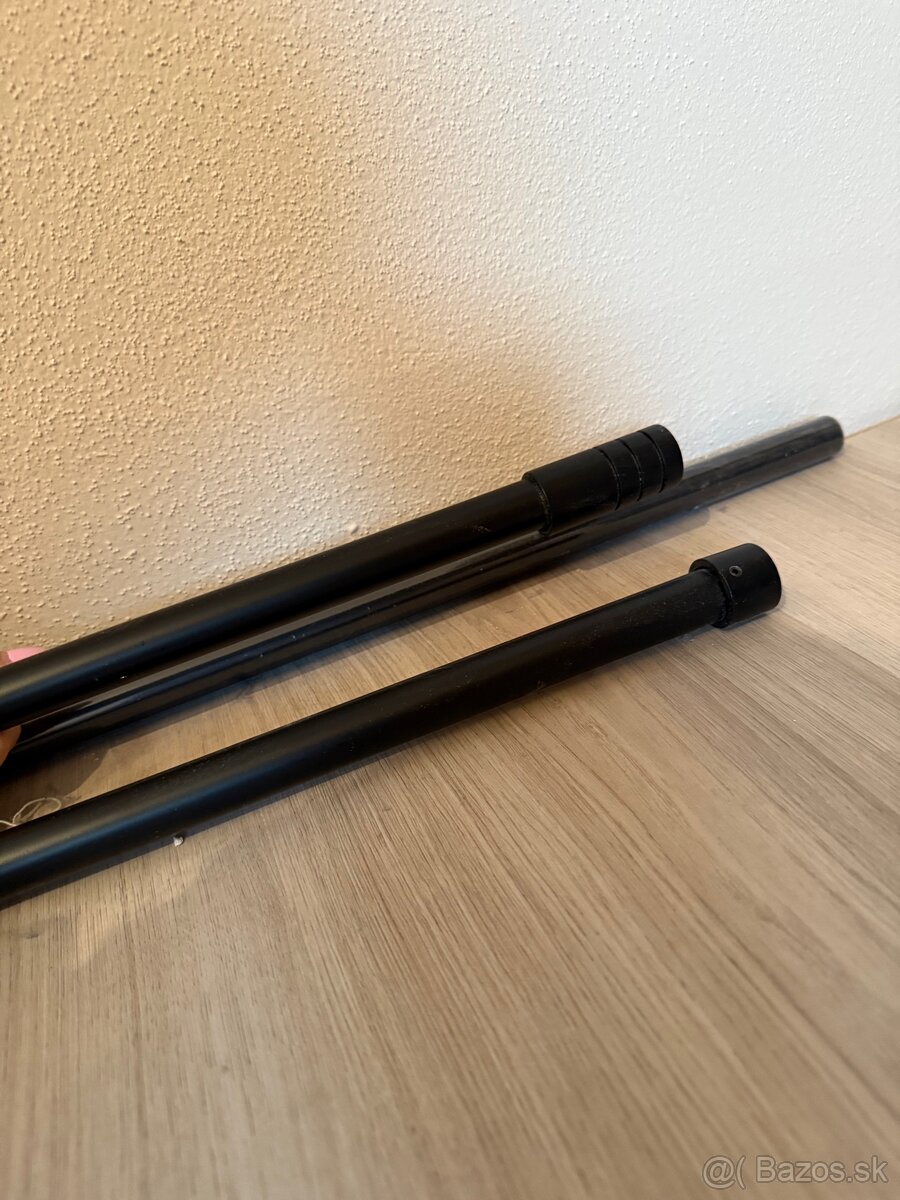 Dvojitá čierna matná garniža 2ks - 3