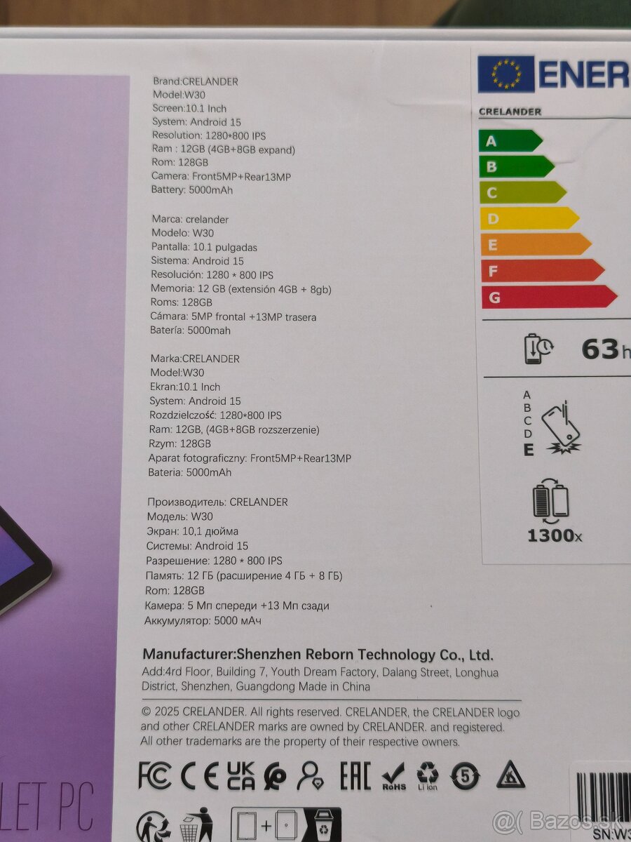 Tablet 10'1 Crelander w30 - 3