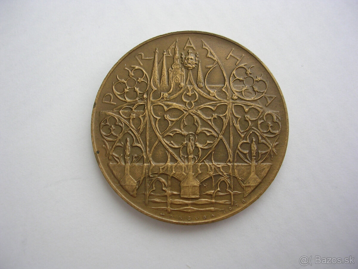 AE medaila 10 dukát Karel IV. - návrh Jiří HARCUBA 1978 - 3