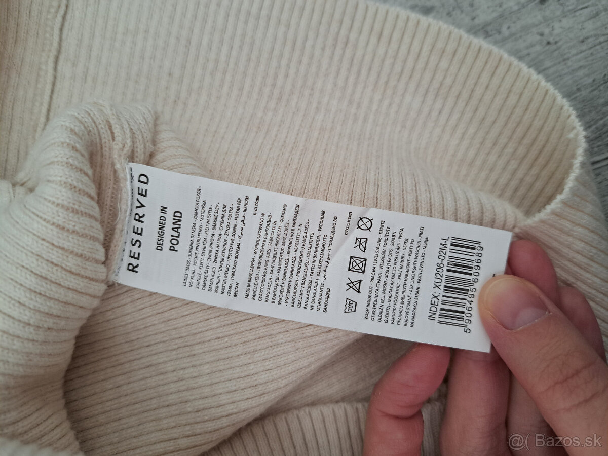 Kremove saty znacky reserved veľkosť L - 3