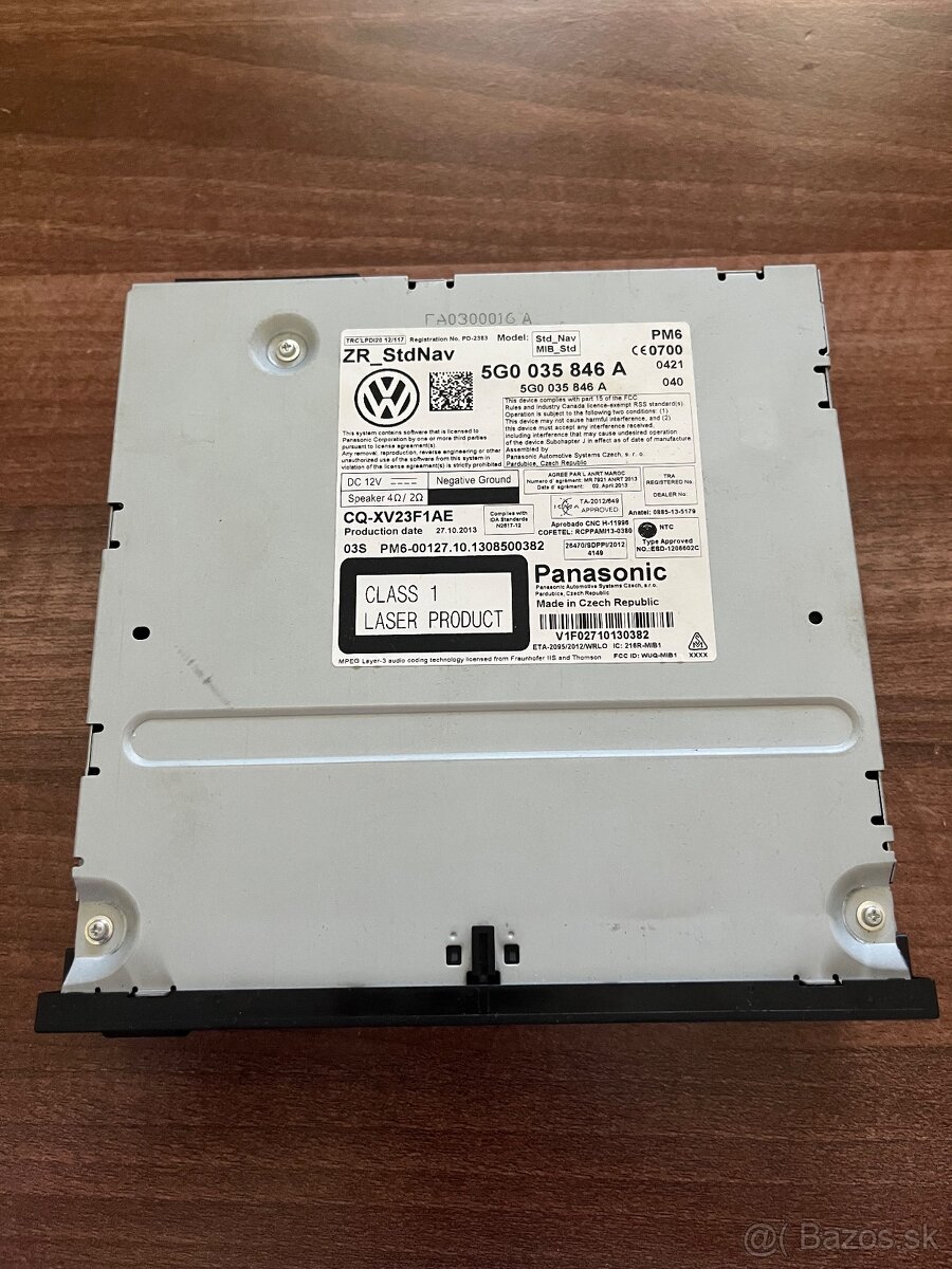 Autorádio VW Golf 7 – kompletná OEM sada - 3