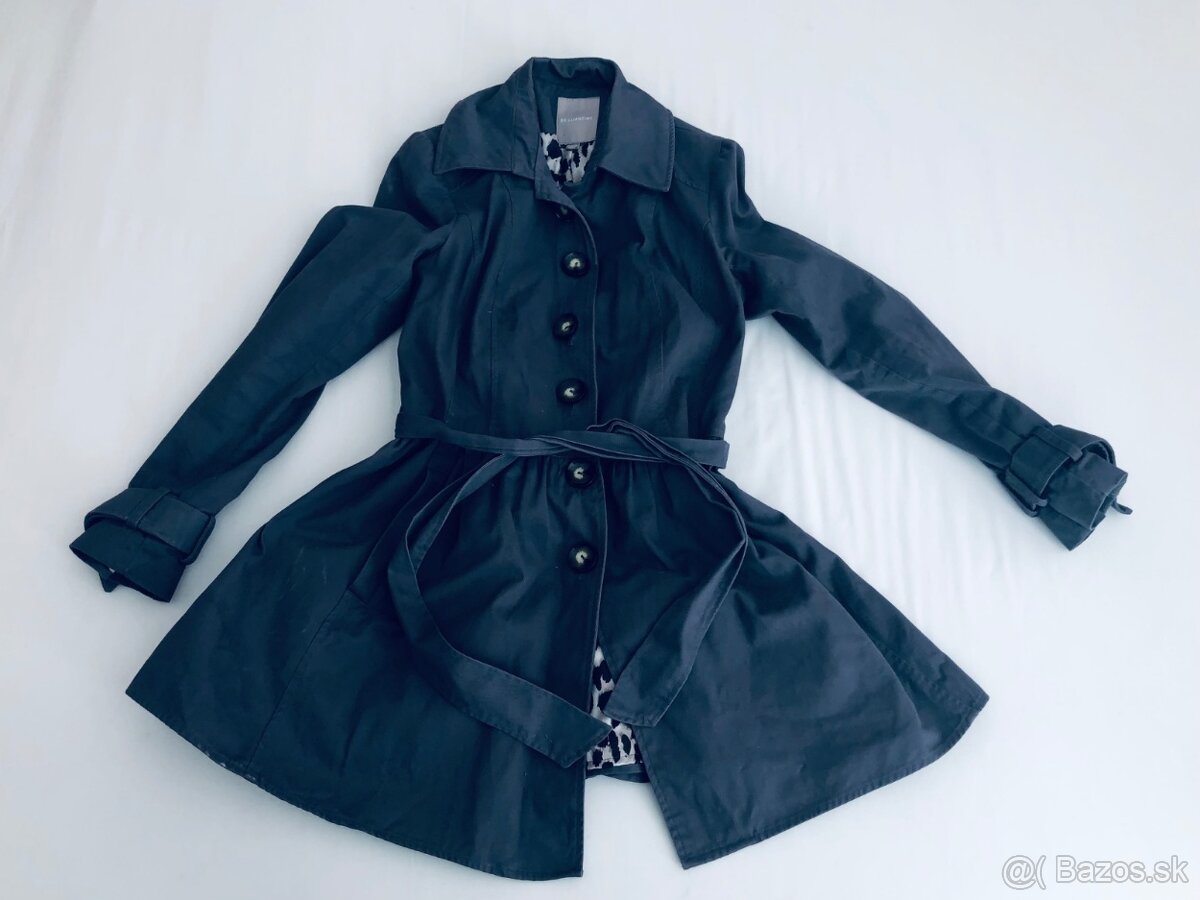 Trendy Tmavošedý Kabátik Brilliantime s Leopardiou Podšívkou - 3