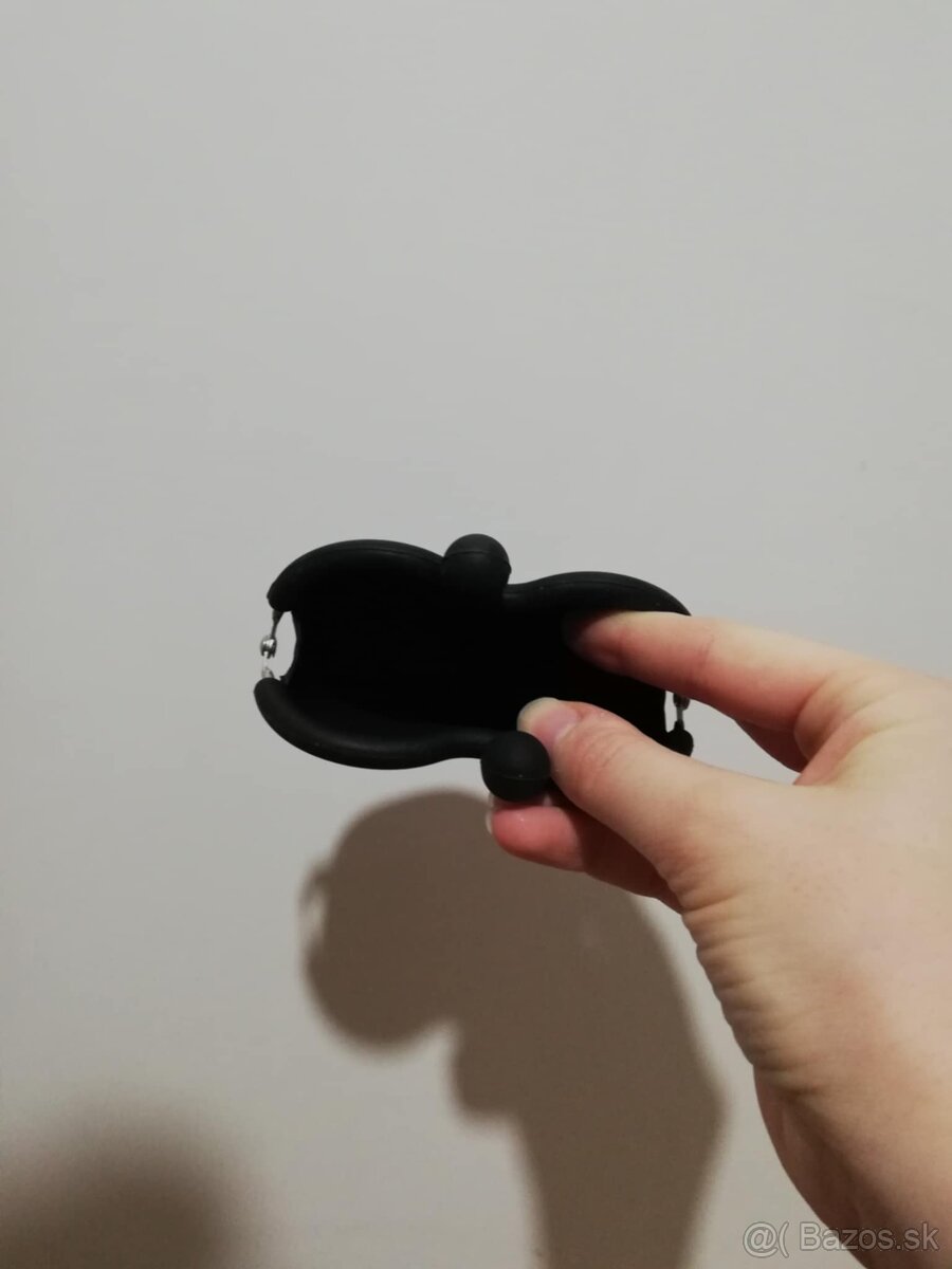 Peňaženka na drobné (čierne silikónové) Vianoce - 3