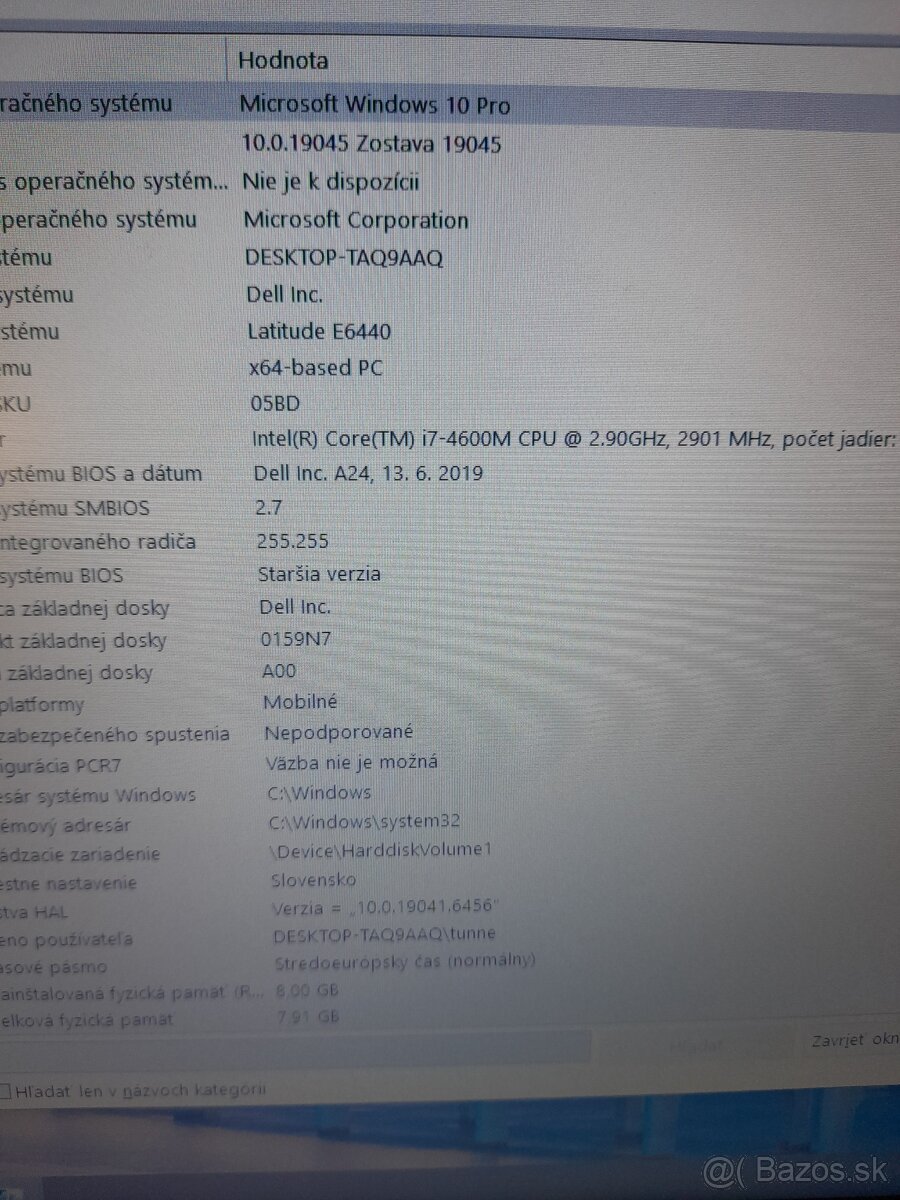 Dell latitude E6440 - i7 /8gb/ssd256 win 10pro -nova bateria - 3