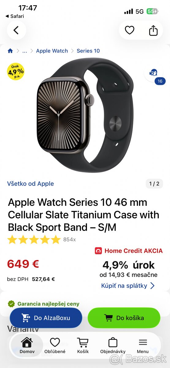 Apple Watch 10 46mm Cellular Titan - 3
