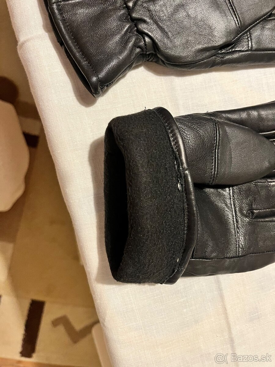 Čierne kožené rukavice - 3