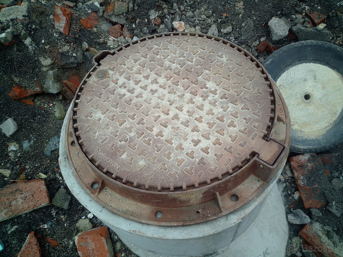 Liatinový poklop na skružu, šachtu 70cm - 3