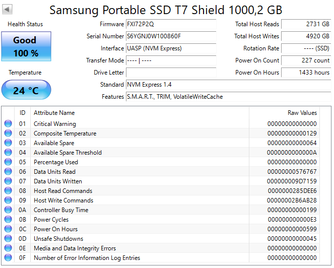 Externý SSD Samsung Portable T7 Shield 1TB - 3