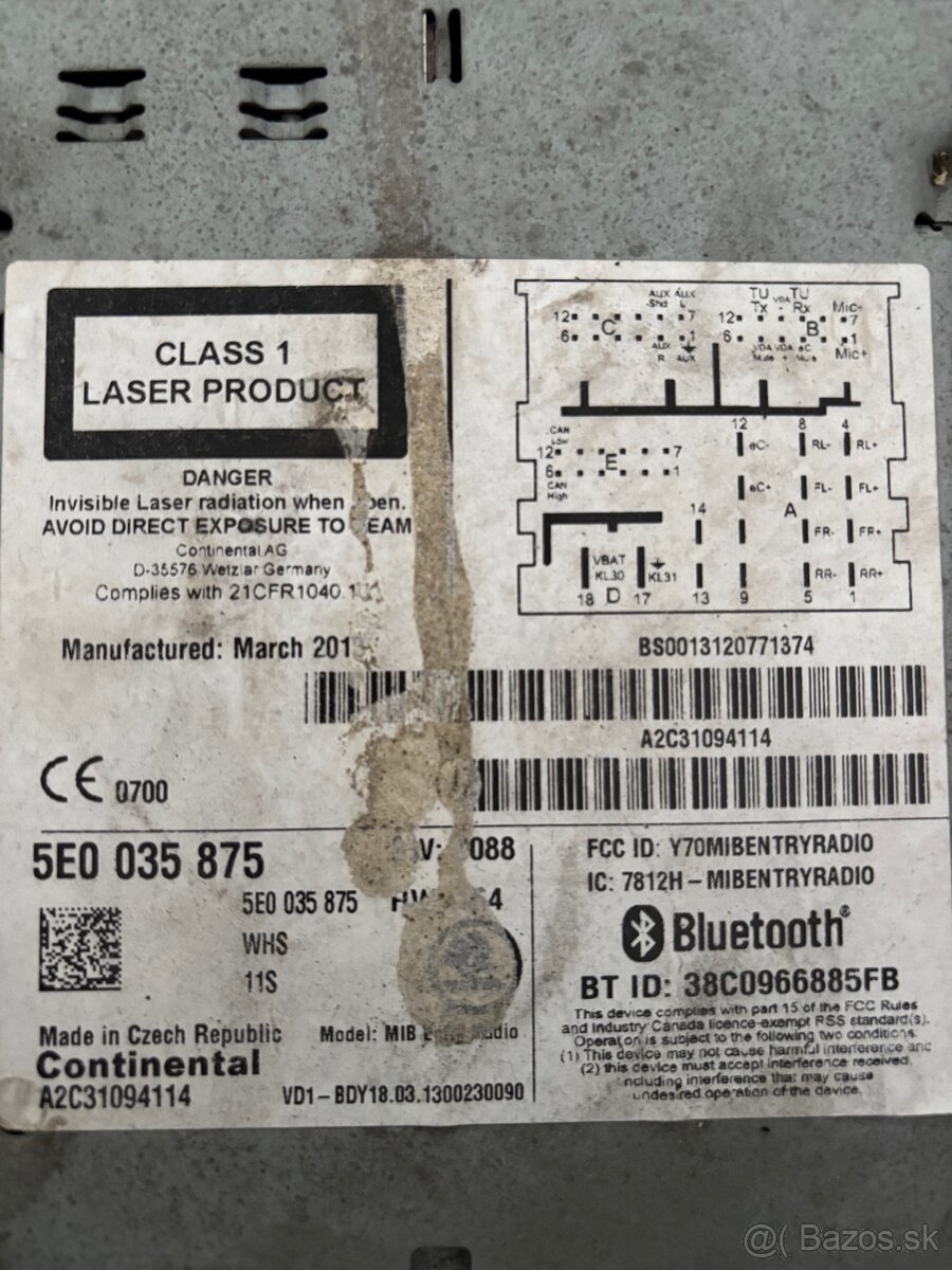 Autorádio Swing Škoda Octavia III 3 5E - 3