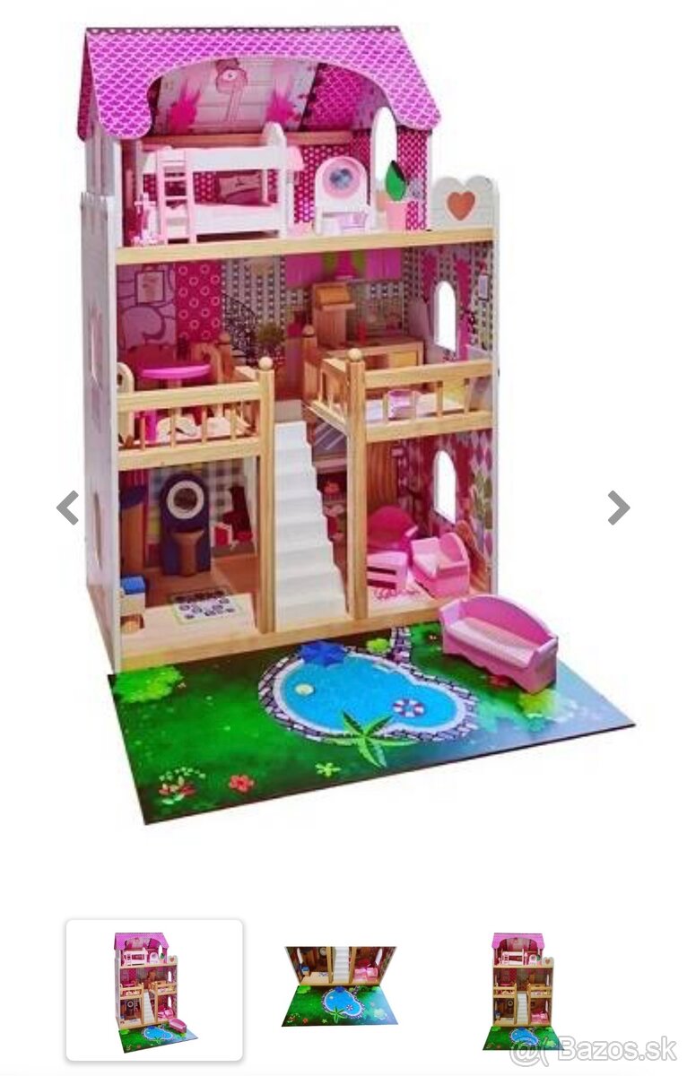 Domček pre bábiky - drevený - 3