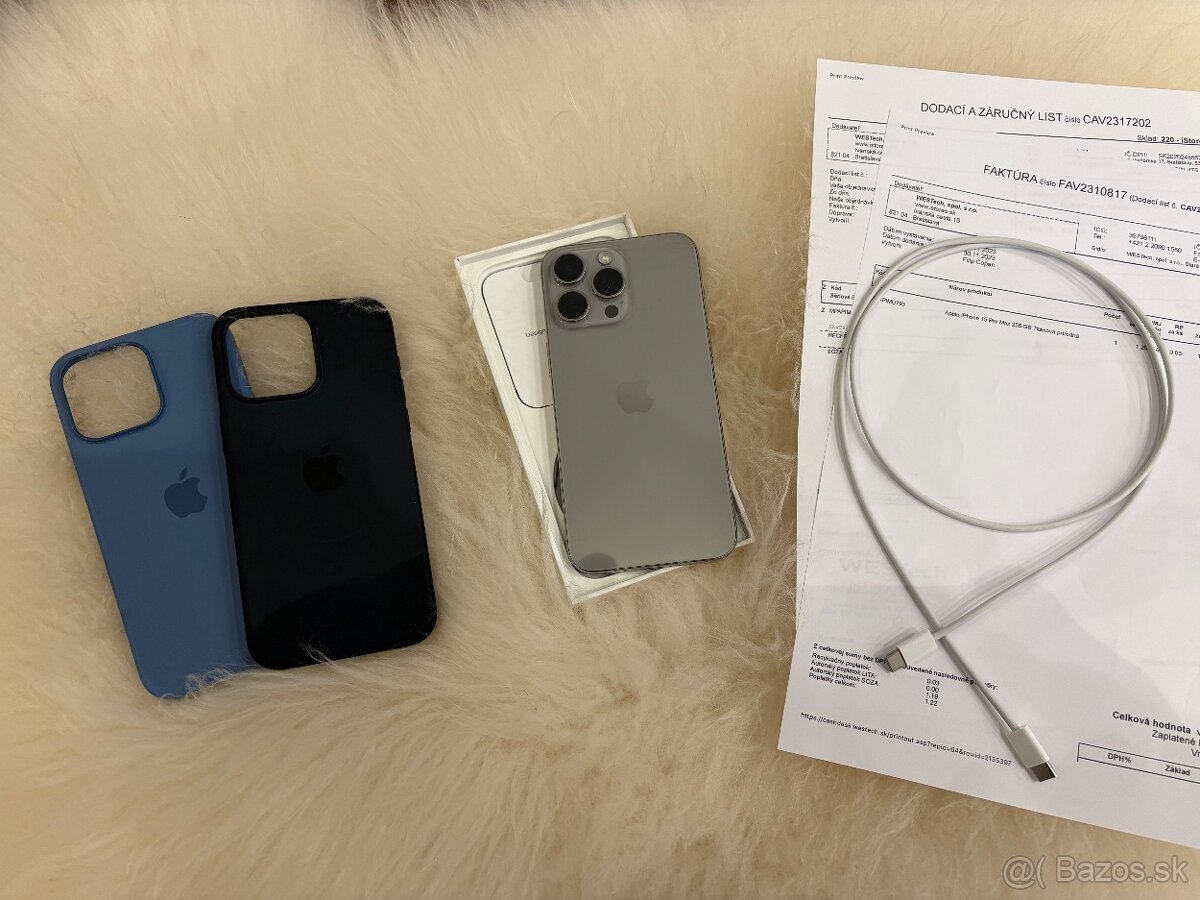 Predám Apple iPhone 15 PRO Max 256GB prírodný titán - 3