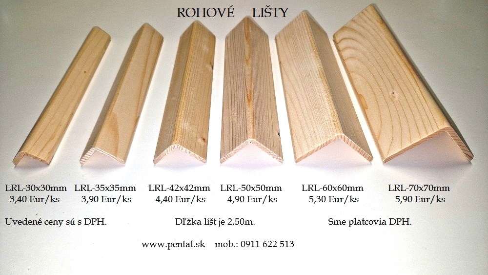 Drevené lišty, Parketové dubové lišty, Podlahové lišty, D1 - 3