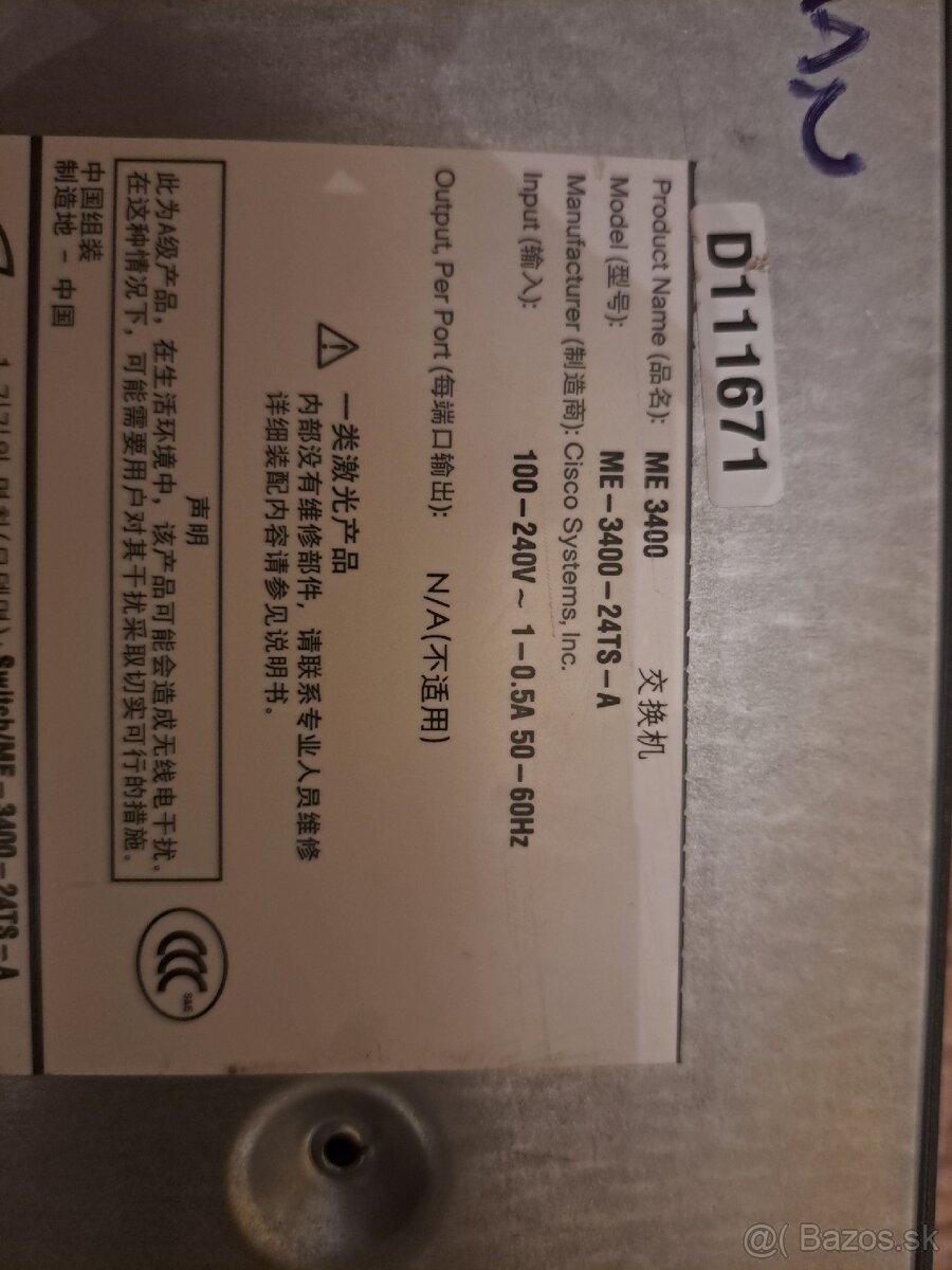 Cisco ME3400 switch - 3