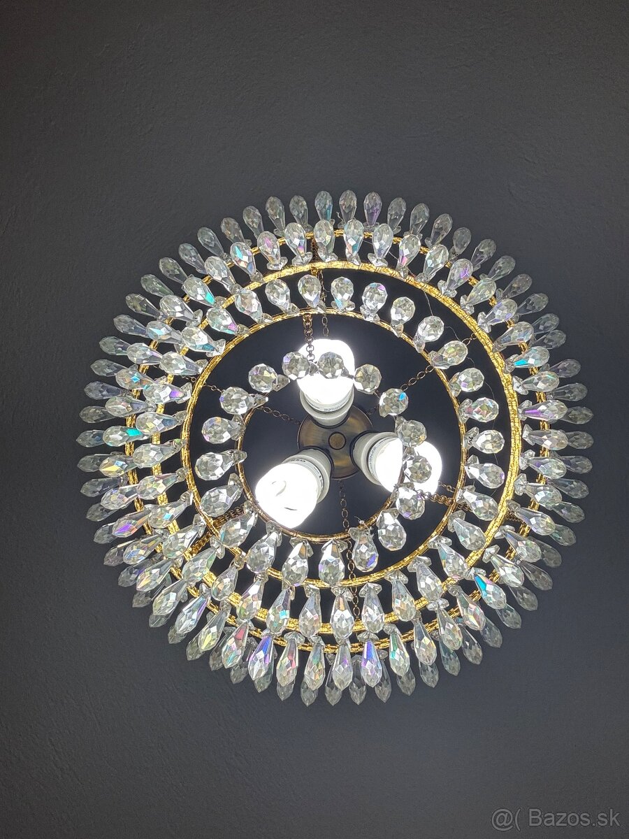 Krásny vzácny luster z kryštálu vo vintage štýle - 3
