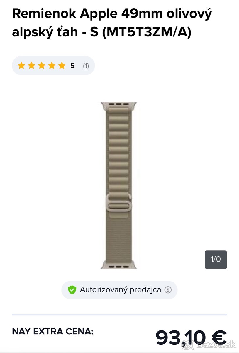 Remienok Apple 49mm olivový alpský ťah - M - 3