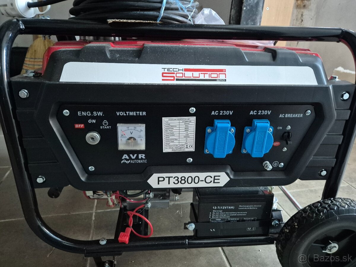Elektrocentrála Tech Solution PT3800-CE – úplne nová, 3,5 kW - 3