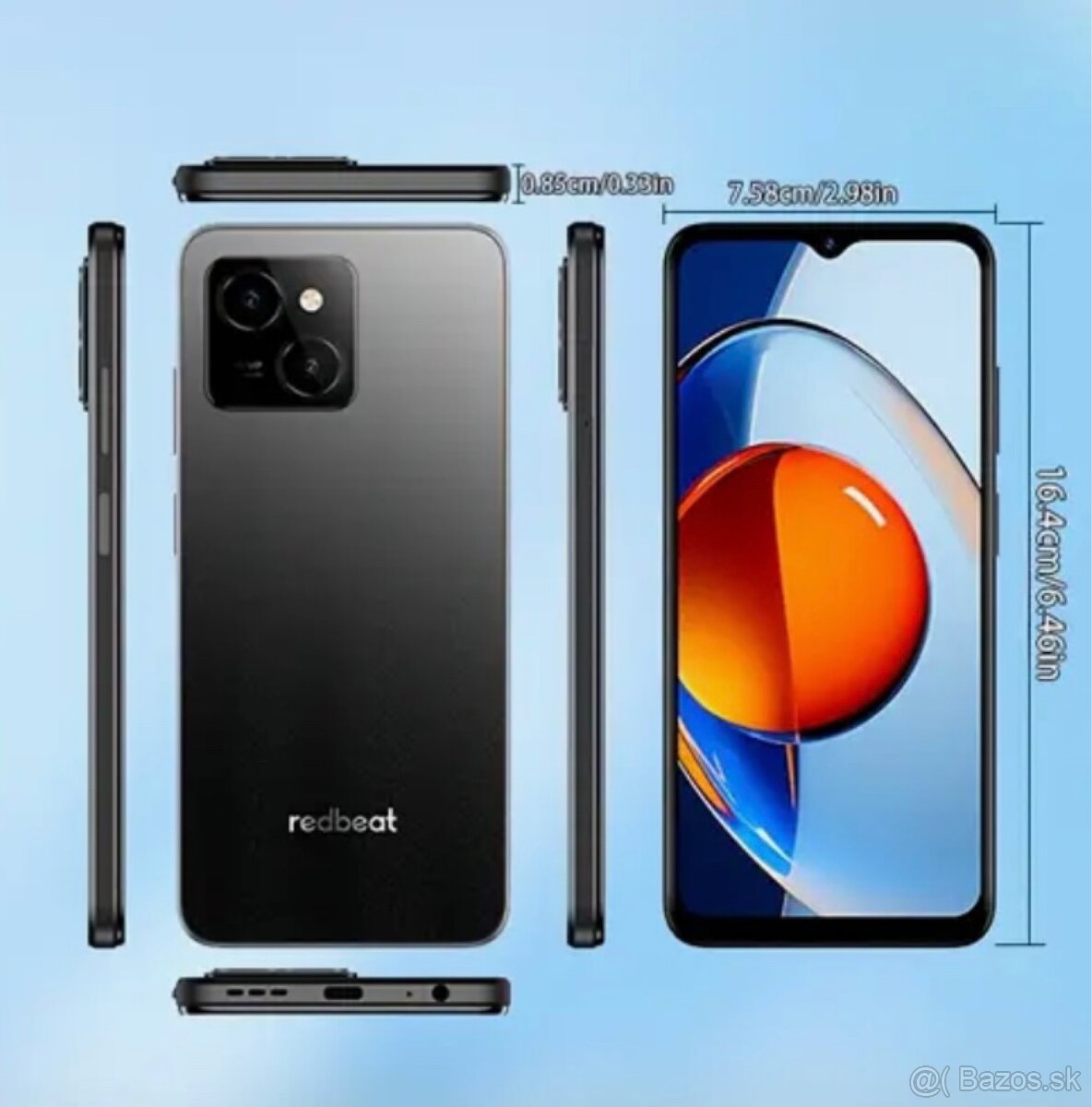 RedBeat E3 Android14 & 2.0 GHz Octa-Core &12GB RAM+256GB ROM - 3