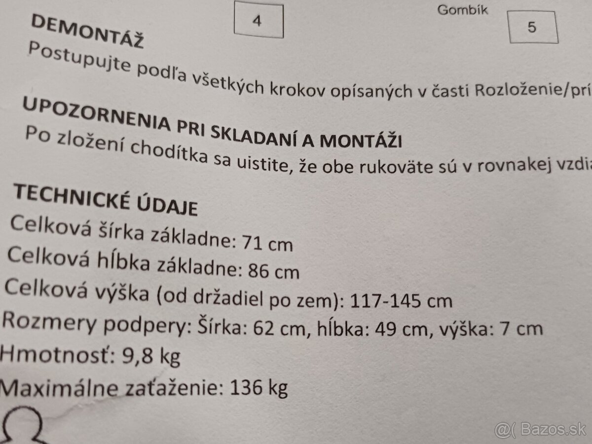 Chodítko s vysokými lakťovými opierkami - 3