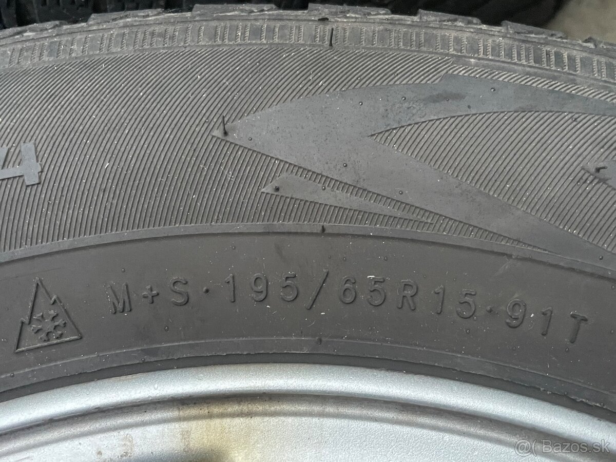 Al disky 5x114,3, R15 s pneumatikami - 3