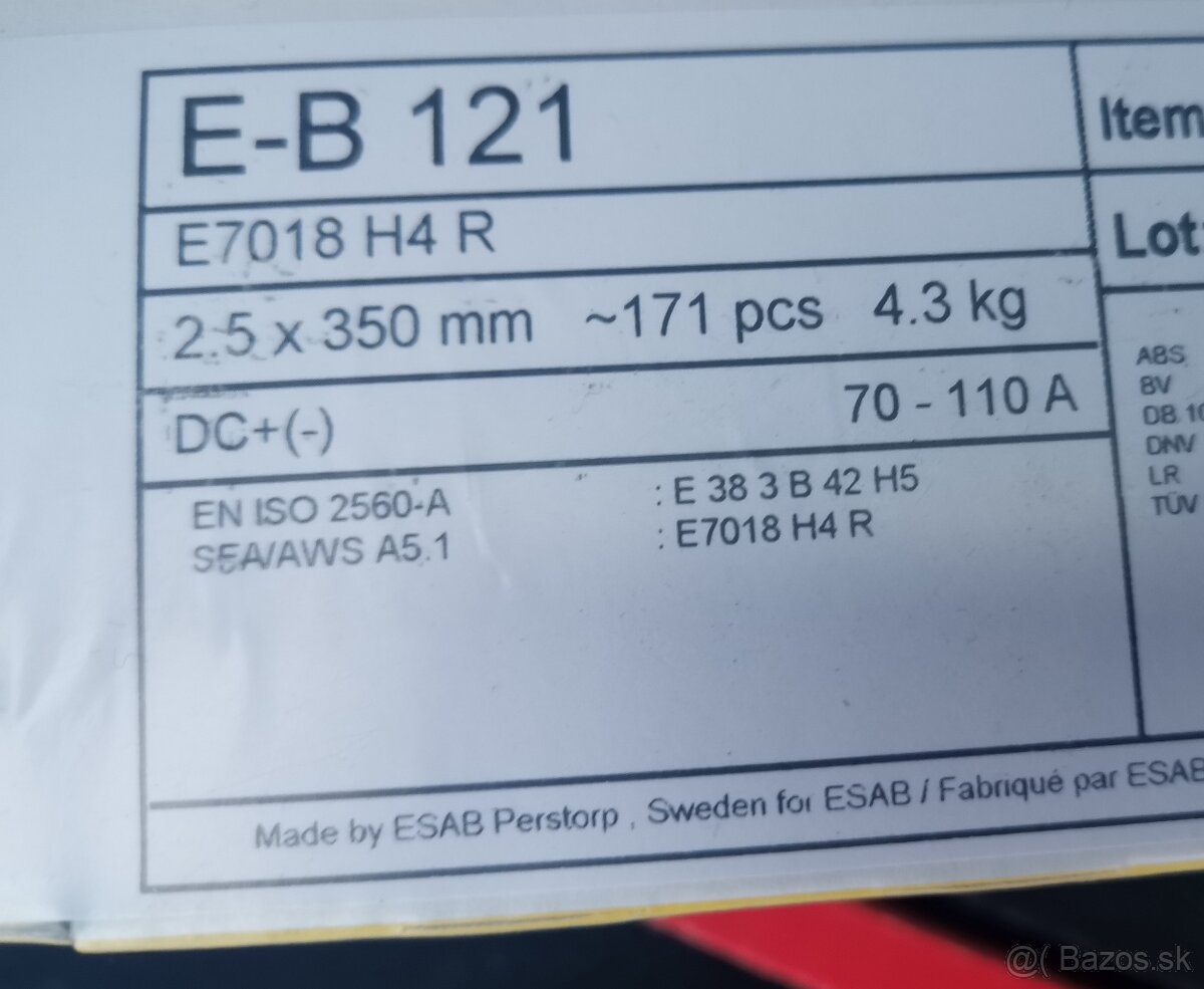 Predam zvaracie elektródy EB 121 (made in Sweden) 4 BALÍKY - 3