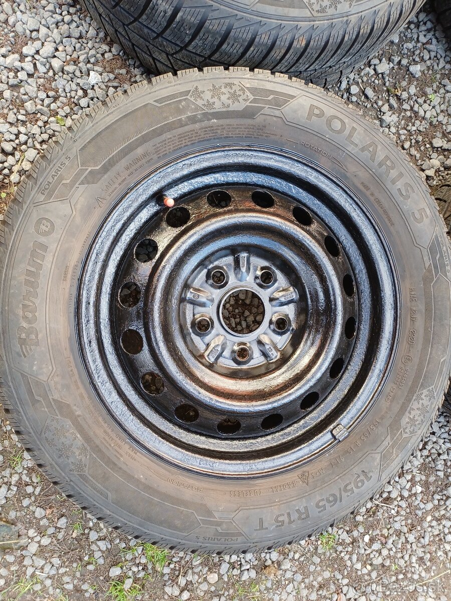 Zimné pneumatiky R15 195/65, disky 5×114,3 - 3