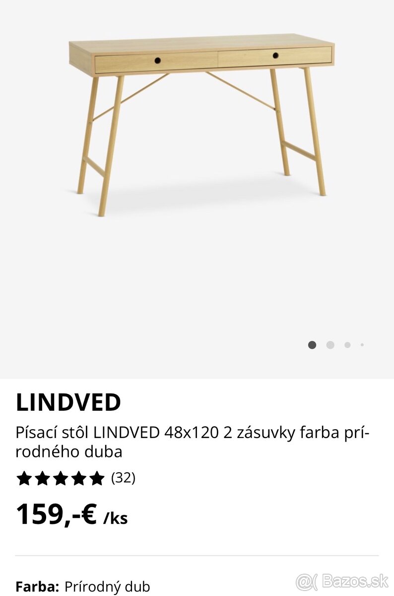 Písací stôl JYSK - LINDVED - 3