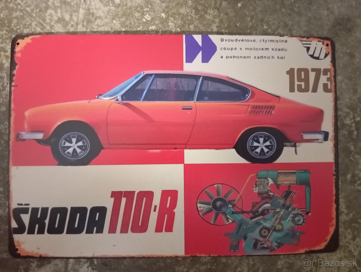 Škoda 110R plechové tabuľky - 3