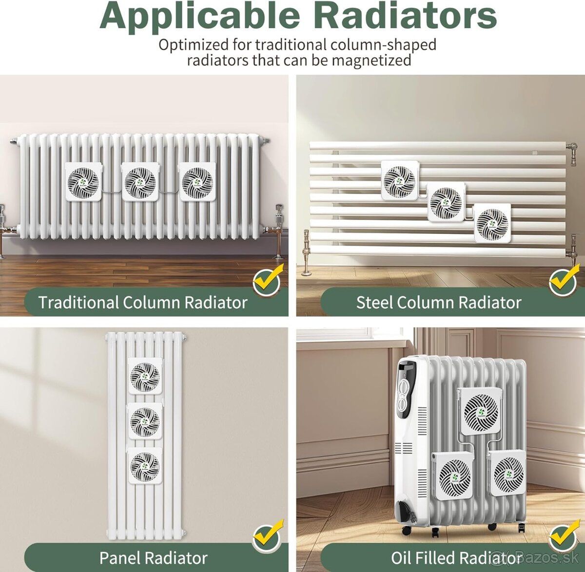 EcoCalm Ventilátory pre liatinové radiátory - 3