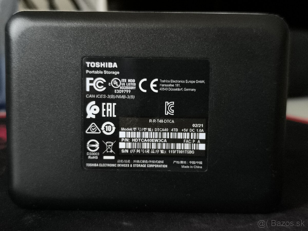 Externý HDD Toshiba HDTCA40EW3CA 4TB - 3