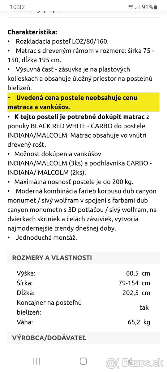Rozkladacia posteľ - 3