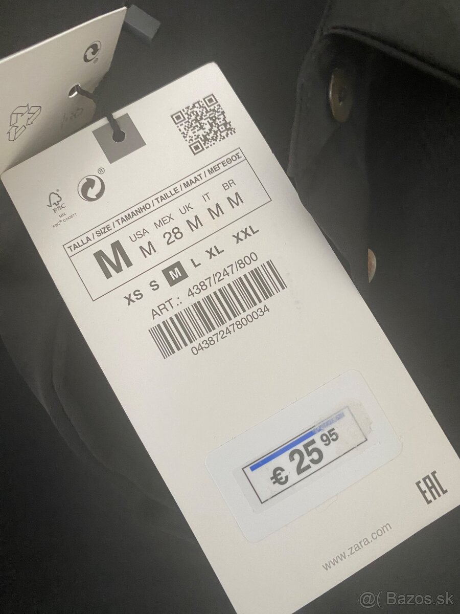 Čierna saténová blúzka zn. Zara - 3