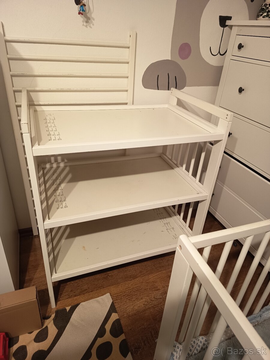 Detská postieľka s prebaľovacim pultom IKEA - 3