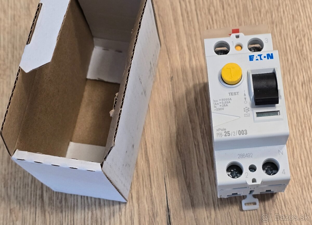Predám Prúdový chránič EATON 25A/30mA typ AC - 3
