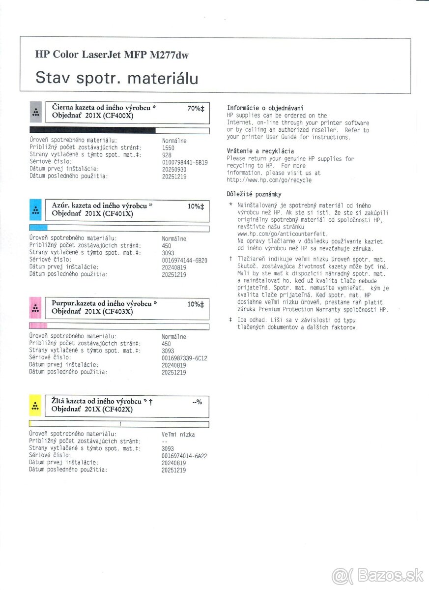 Predám tlačiareň HP Color LaserJet MFP M277dw - 3