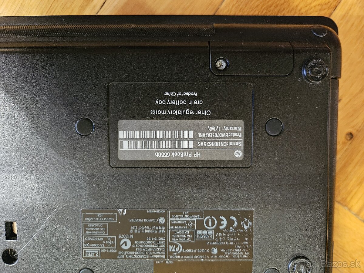 Predám notebook HP probook 6550b na náhradne diely - 3