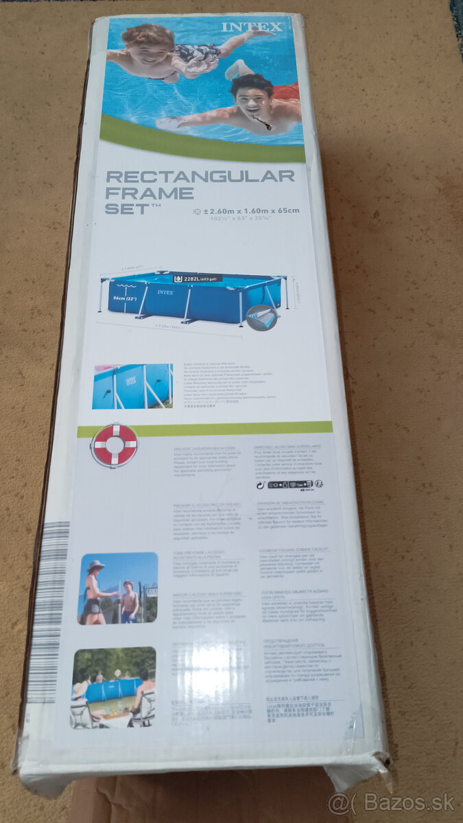 Predám bazen Intex 2.6x1.6x0.65m - 3