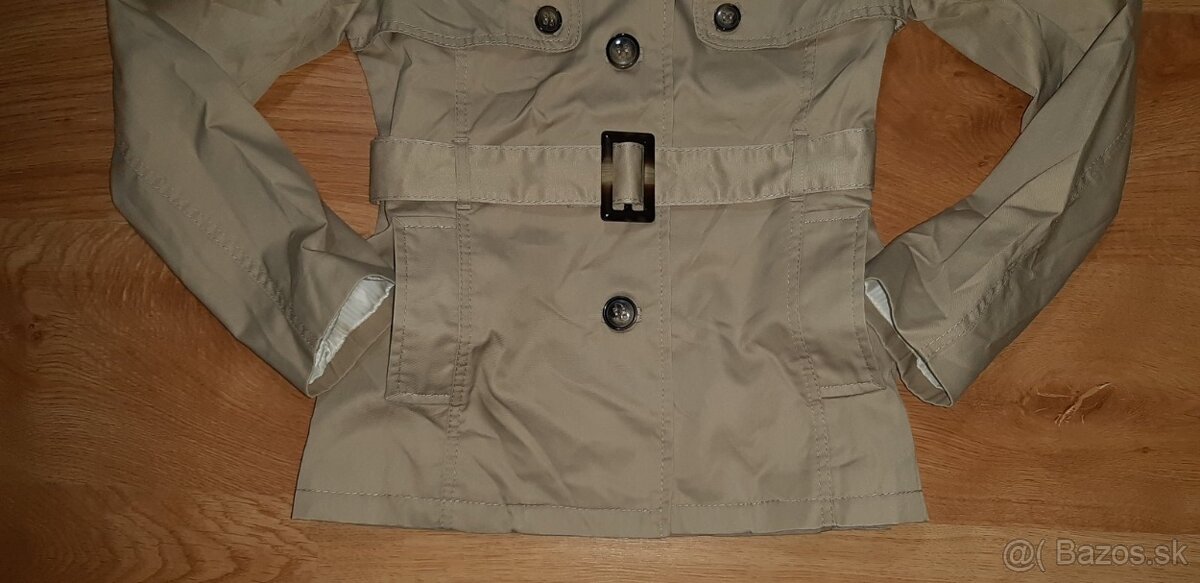 Prechodný krémový kabát H&M 36 - 3