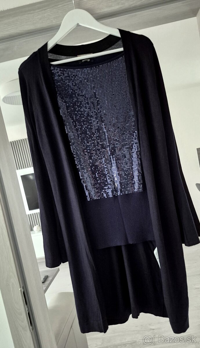 Modrý top a kardigán - 3