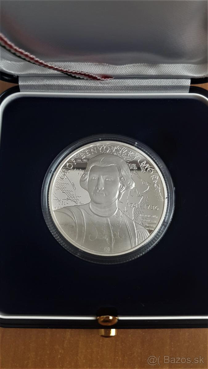 10.000 Ft Móric Beňovský proof (2021) - pod cenu striebra - 3