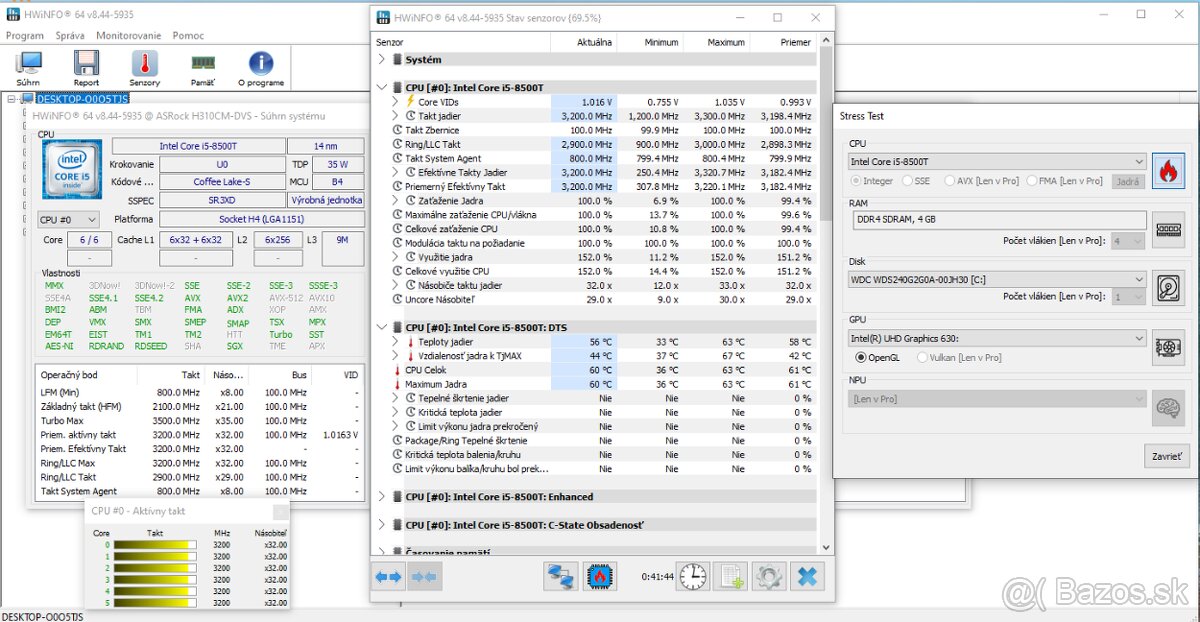 Intel Core i5-8500T (1x) - 3