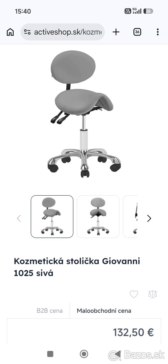 Kozmetická stolička sedlo - 3